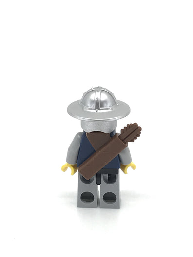 Fantasy Era - Crown Knight Scale Mail with Crown, Helmet with Broad Brim, Vertical Cheek Lines, Quiver